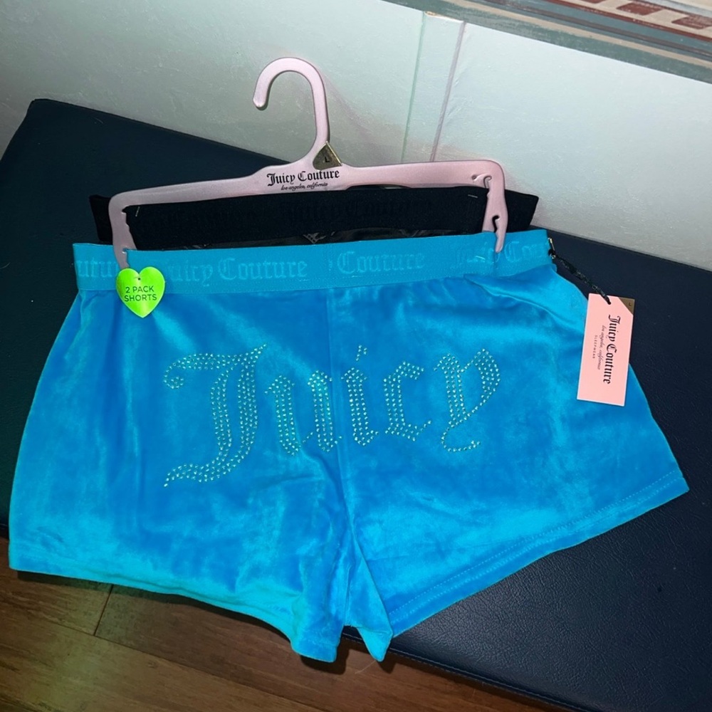 Juicy couture velour baseball shorts